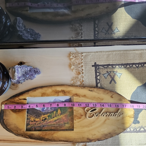 Colorado Rustic Log Slab Picture Frame - Picture 2 of 5